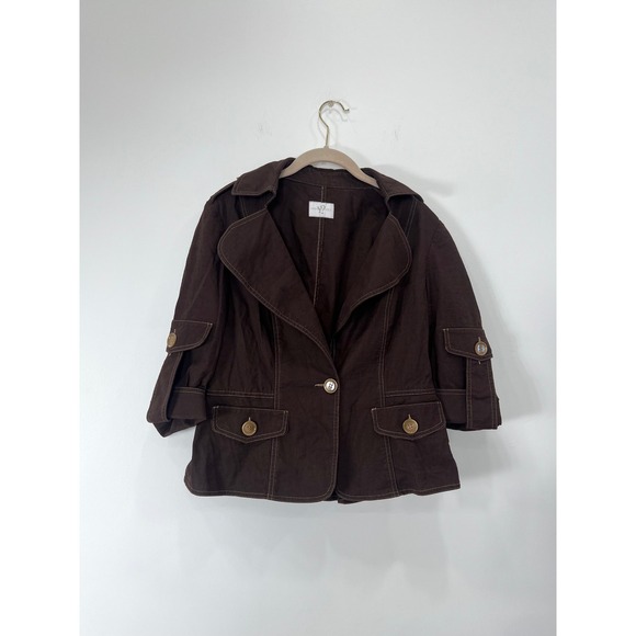 Women's Morrissey Y? Brown Vintage Canvas Jacket Size 12 - Picture 8 of 8